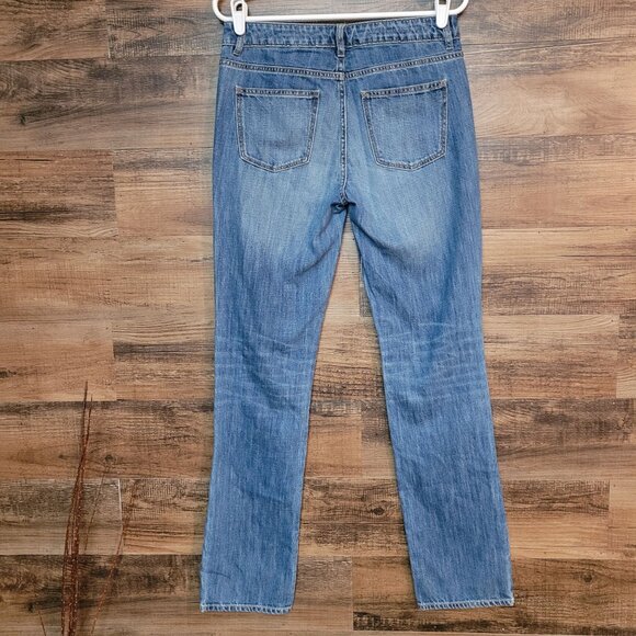 Talbots Jeans Size 6 Heritage Straight Mid Rise Medium Light Wash Cotton - Picture 2 of 10